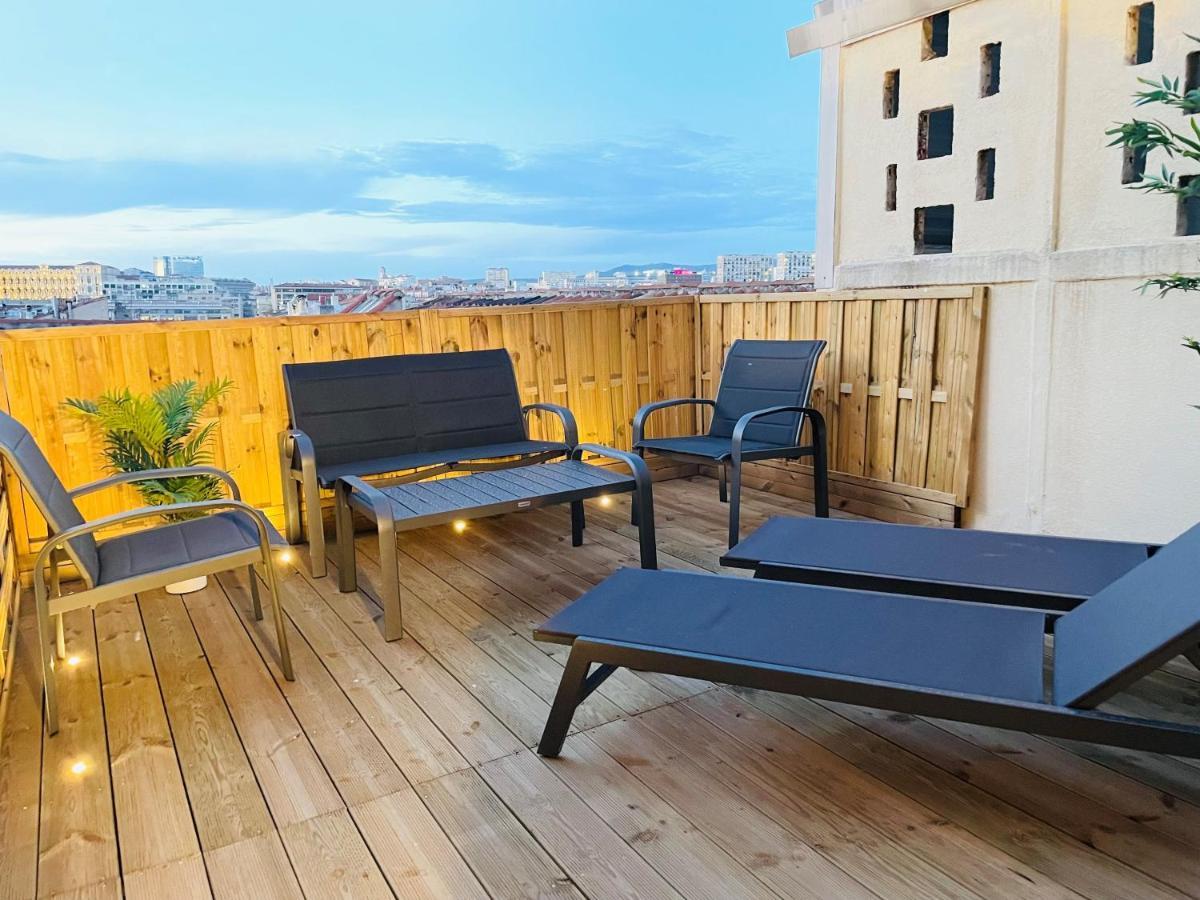Honore - Rooftop Avec Vue - Appartement T3 Atypique Centre Ville Vieux Port Proche Opera Marselha Exterior foto